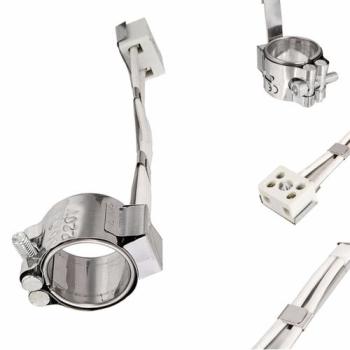 220V 90W 30x25mm Stainless Steel Injection Machine Heater Band 2 Wire Ceramic Plug With Screw
