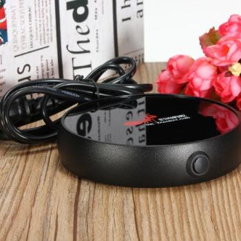 5PCS Portable Electric Desktop Hot Coffee Tea Heater Cup Mug Pad Warmer Warming Tray Black