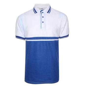 Short Sleeve Polo Shirt - Blue/White