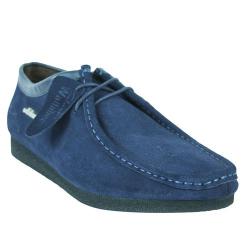 Lace-Up Suede Shoes - Blue