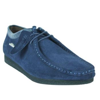 Lace-Up Suede Shoes - Blue