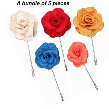 Floral Design Brooch Lapel Pin - Multicolor