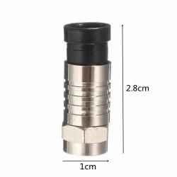 5Pcs F-Type Plug Seal Connector Compression For RG6 WF100 Sky Satellite Cable HQ