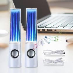 2X LED Light Water Dancing Speakers Show Music Fountain for Phone Computer