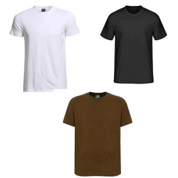Short Sleeve Round Neck T-Shirt - 3 Pieces  - Multicolour
