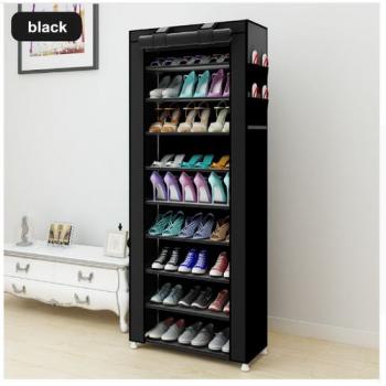 9 Tier Shoe Rack - Black
