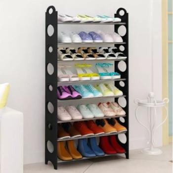 8 Tier Shoe Rack - Black