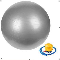Massage/Yoga Ball 65cm - Grey + Free Pump