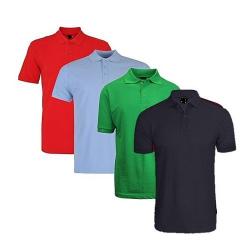 4 Pieces of Short Sleeves Polo Shirt - Multicolour