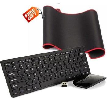 Keyboard & Mouse Combo - Black + Free Gaming Pad