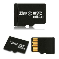 32GB Memory Card + Adapter - Black
