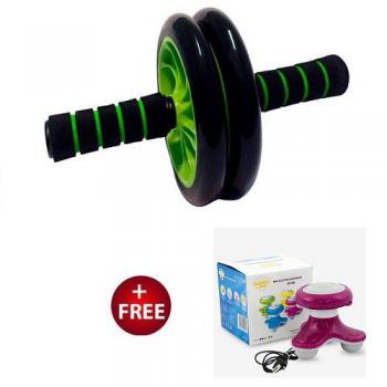 AB Wheel Smooth - Black + Handheld Electric Massager