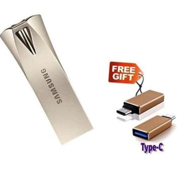 Metallic USB  Pendrive - 64GB Silver + Free Type-C OTG Adapter