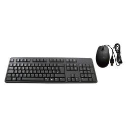 USB Wired Computer Keyboard &  Wired Mouse Combo - Black
