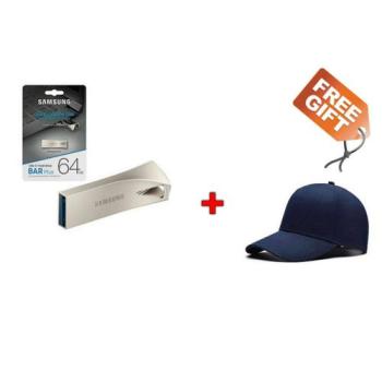 USB 3.1 BAR Pendrive - 64GB Silver + Free Baseball Cap - Blue/Black