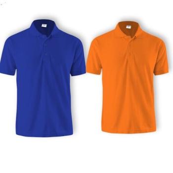 2 Set Of Short Sleeves Polo Shirt - Orange/Blue