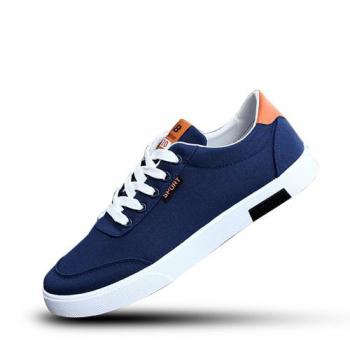 Lace-Up Canvas Casual Shoes – Blue