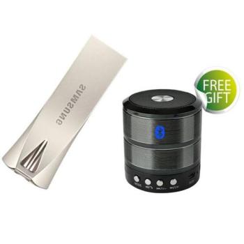 New USB 3.1 Flash Drive - 32GB - Silver + Free Bluetooth Speaker - Black