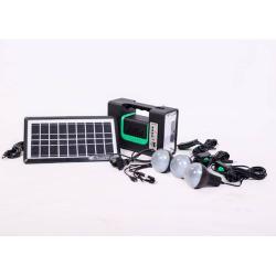 Solar Lighting Kit with built-in Radio -Black