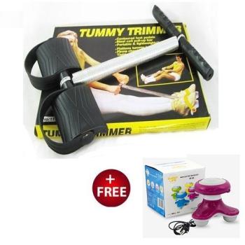Tummy Trimmer + Free Handheld Electric Massager -Black