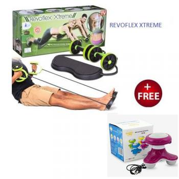 Revoflex Extreme + Free Handheld Massager - Black/Green