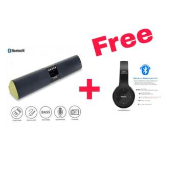 WS-1822 Wireless Bluetooth Speaker -Green, Black +  Bluetooth headphones