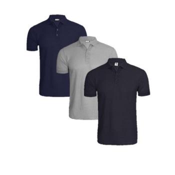 3 Pieces of Short Sleeves Polo Shirt Set - Multicolour