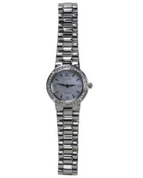 Studded Stainless Steel Analog Wrist Watch - Silver