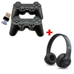 High Performance 2 in 1 Wireless Gamepad - Black + Free BT Headset