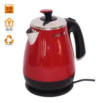 Styled Electric Heat Kettle  - 2 Litres - Red/Black
