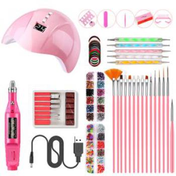 Nail Art Kit Nail Dryer Nail Drill Machine with Accessories