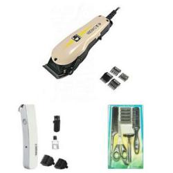 Professional Hair  Clipper with Set of Comb Off - White/Black