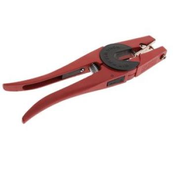 Pig Ear Tag  Sheep Hog Cow Applicator Puncher Marker Tagger Red