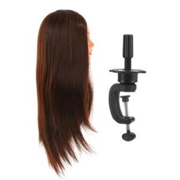 30% Human Hair Mannequin Head with Clamp Holder for