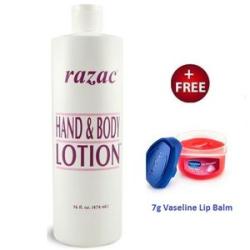 Hand & Body Lotion - 474ml + Free Vaseline Lip Balm -7g
