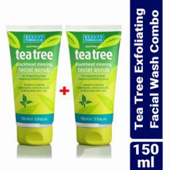 Tea Tree Exfoliating Facial Wash Combo  - 150ml x2