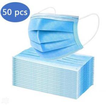 Multipurpose 3 PLY Disposable Protective Face/Nose Mask - 50 Piece Blue