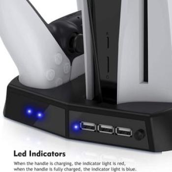 Vertical Stand for PS5 Playstation5 DE/UHD Console Cooling Fan