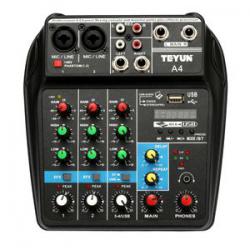 TU04 BT Sound Mixing Console Record 48V   Monitor AUX Paths