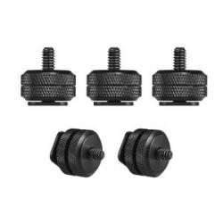 5pcs Camera Hot Shoe Mount to 1/4"-20 Tripod Screw Adapter