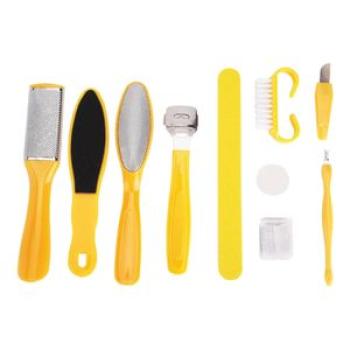 PEDICURE SET 10pc Foot File Kit Scraper Nails Feet Care Tools for