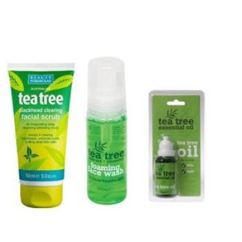 Tea Tree Oil ,Face Wash And Facial Scrub (3-In-1 Pack) - 150ml