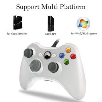 USB Wired Joystick Controller Gamepad For Xbox 360 - White