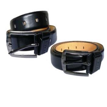 Leather Belts Set - 3 Pieces - Black