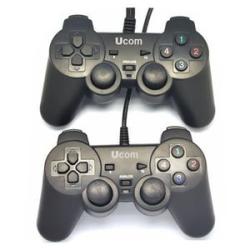 USB Wired 2 in 1 Gamepad - Black