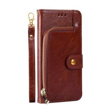 Samsung Galaxy A22 4G Leather Wallet Phone Case Flip Cover - Brown