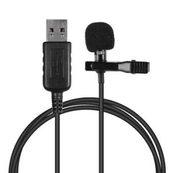 Mini Lapel Lavalier Clip-on Condenser Microphone Mic with