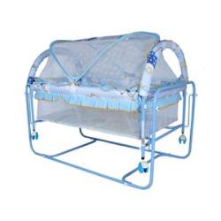 Comfortable Baby Crib Bedding Cot & Net - Blue