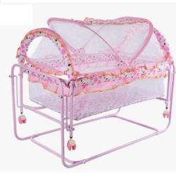 Comfortable Baby Crib Bedding Cot & Net - Pink