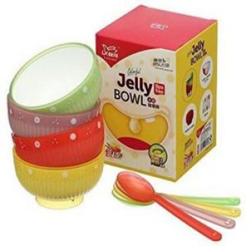 Baby Feeding Bowl with Spoons Set - 4 Pieces - Multicolour